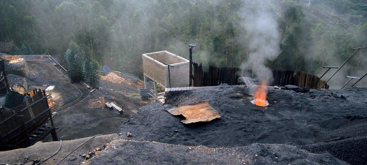 Banco Mundial Minas de carbón afuera de Samaca, en Colombia.